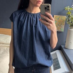 Tibi denim bubble top